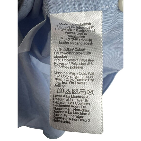 J. Crew Mens Blue Slim Untucked Performance‎ Button Down Dress Shirt Size XL - Picture 10 of 15